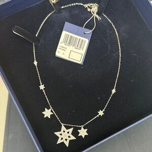 Swarovski crystal Silver Star Necklace new in box